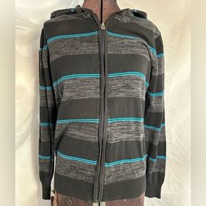 Tony Hawk Boys Stripped Zip Up Hoodie Size Small